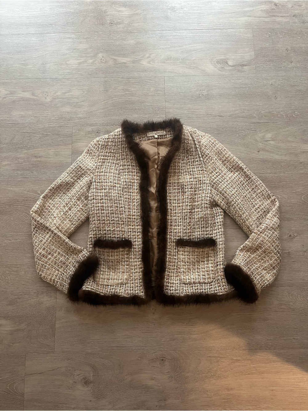 Ann Mashburn tweed mink jacket